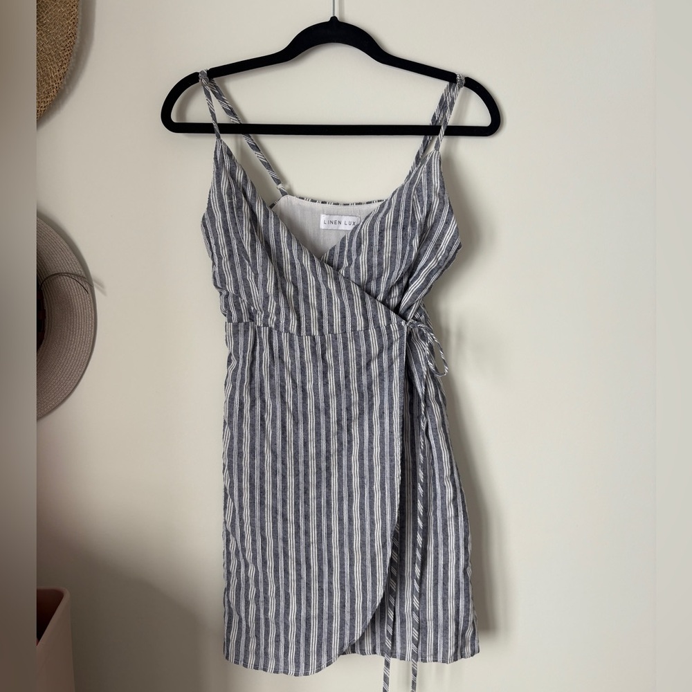 Linen Lux Wrap dress